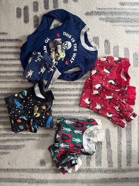 Hanna Andersson pj: Kids Navy Star Wars 'This Is The Way' Long Sleeve Pajama Set